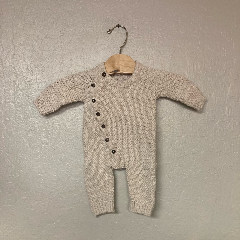 $23‎ ADD ON kendi organics sweater romper 0-3M Zara RYLEE quincy Mae Janie Jack
